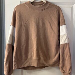Abercrombie & Fitch Brown and White Sweatshirt